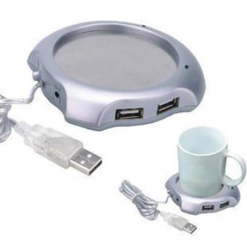 Extensão com 4 Portas USB e Placa de Aquecimento para Chávena