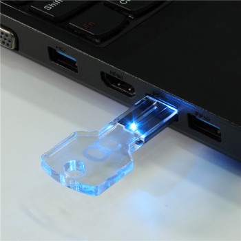 Pen USB Em Acrílico Transparente 8 GB